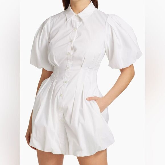 SIMKHAI Cleo Puff-Sleeve Minidress size 6 - Picture 3 of 15